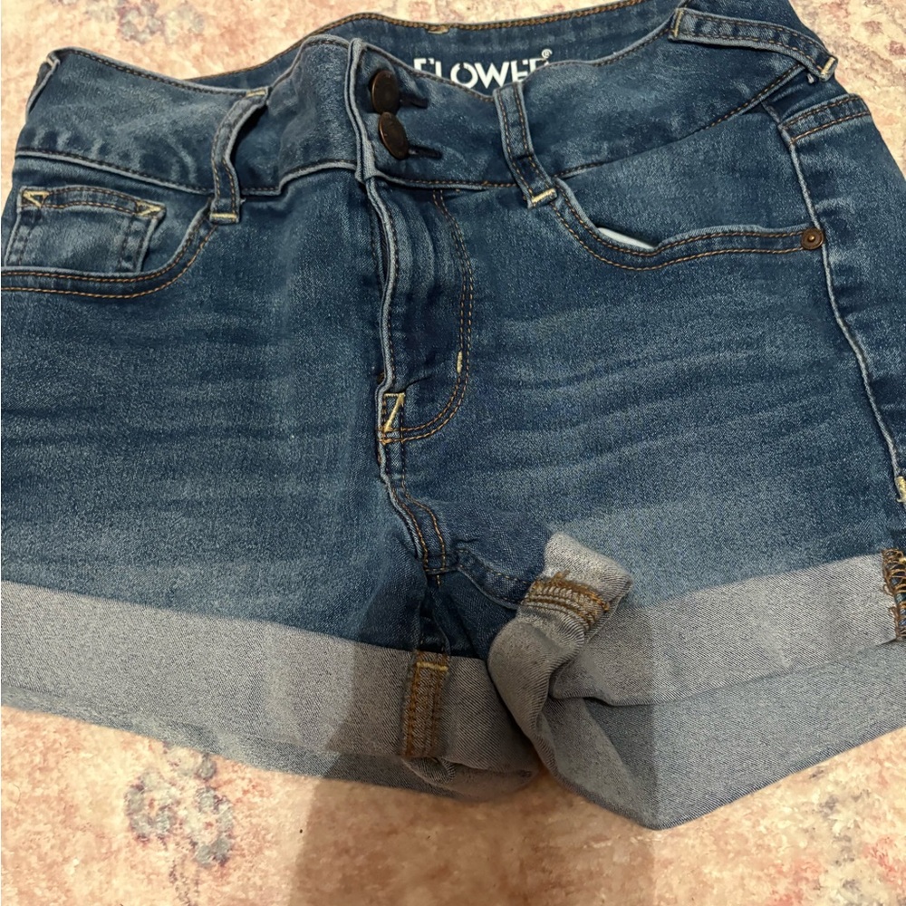 Wallflower Dark Blue Jean Shorts